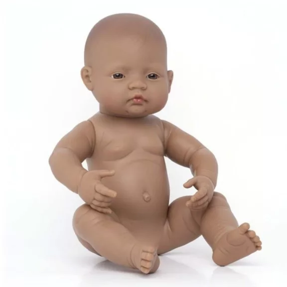 Baba: afroamerikai lány, 40 cm-es, vízálló (MINILAND) ML31008 Baba: afroamerikai lány, 40 cm-es, vízálló (MINILAND) ML31008