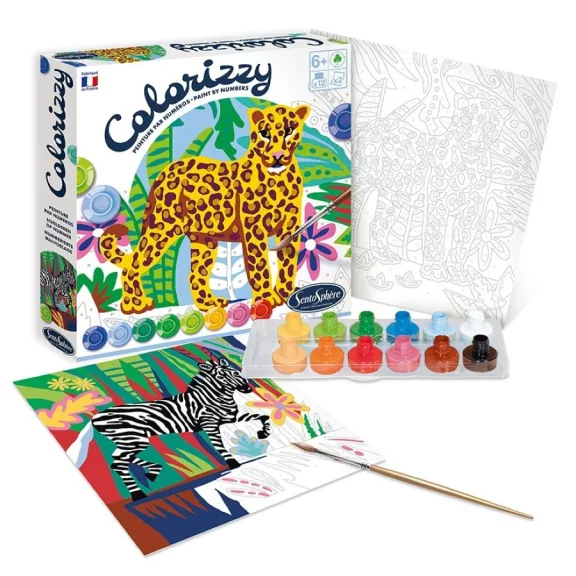 Colorizzy számos kifestő: leopárd és zebra (Sentosphere) SA4511