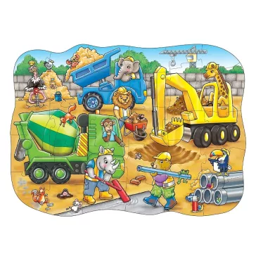   Szorgalmas építők puzzle: 30 db-os (Busy Builders) ORCHARD TOYS OR299