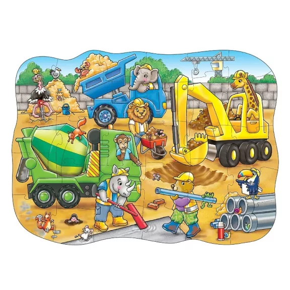 Szorgalmas építők puzzle: 30 db-os (Busy Builders) ORCHARD TOYS OR299