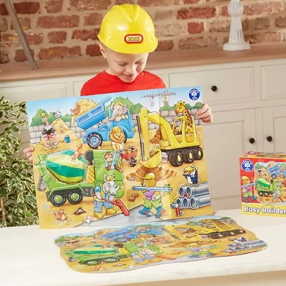 Szorgalmas építők puzzle: 30 db-os (Busy Builders) ORCHARD TOYS OR299