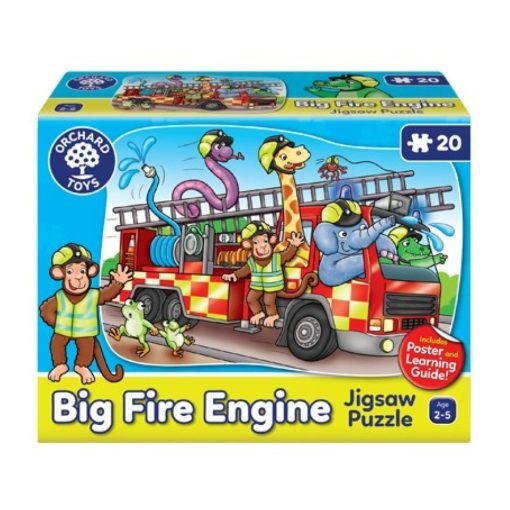 Nagy Tűzoltóautó puzzle, 20 db-os  (Big Fire Engine), ORCHARD TOYS OR303