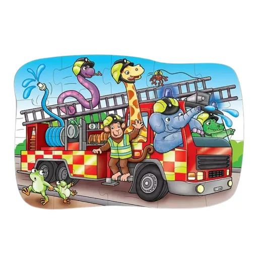 Nagy Tűzoltóautó puzzle, 20 db-os  (Big Fire Engine), ORCHARD TOYS OR303