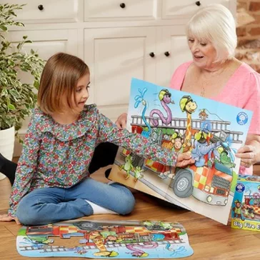   Nagy Tűzoltóautó puzzle: 20 db-os  (Big Fire Engine) ORCHARD TOYS OR303