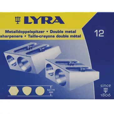 LYRA hegyező: kétlyukú, fém 1 db wawa