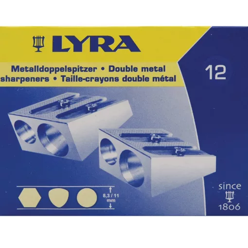 LYRA hegyező: kétlyukú, fém 1 db wawa