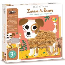 Puha képek fűzős kreatív játék: háziállatok (CreaLign)