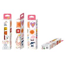 Makkok méhviaszos zsírkréta készlet 6 db-os, Meleg színek Haku Yoka