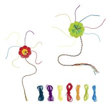 Kötőfa színes fonallal: Virág vagy lóhere 1 db! (Goki) GK58616