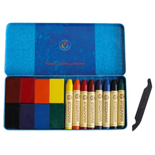 Stockmar méhviaszkréta és ceruza 8 + 8 db, fémdobozban  wawa