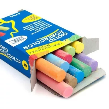 Giotto színes táblakréta: 10 db-os, hengeres (Robercolor)