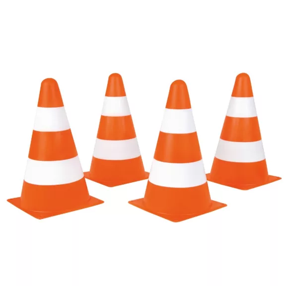 Bója 4 db-os, 23 cm-es, csíkos (fehér-narancs), lecsavarozható talppal