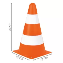 Bólya 4 db-os, 23 cm-es, csíkos (fehér-narancs), lecsavarozható talppal