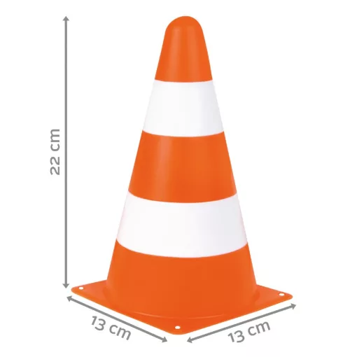 Bólya 4 db-os, 23 cm-es, csíkos (fehér-narancs), lecsavarozható talppal