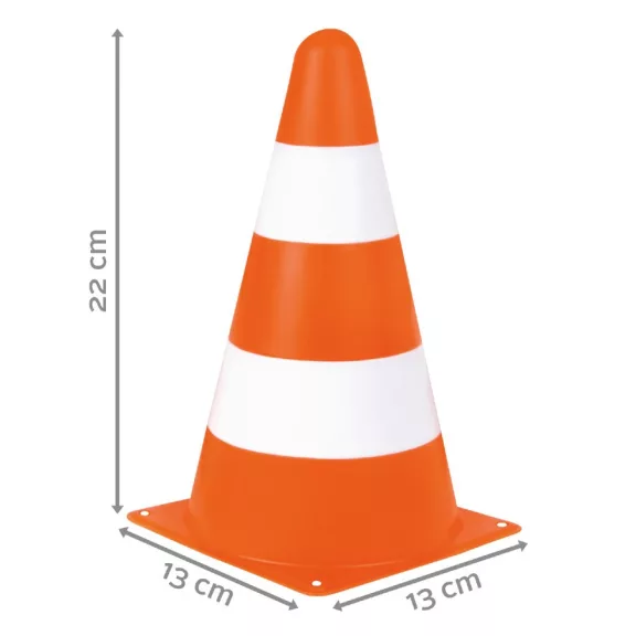 Bója 4 db-os, 23 cm-es, csíkos (fehér-narancs), lecsavarozható talppal