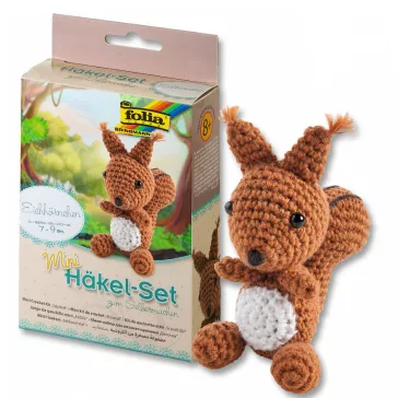 Horgoló szett mini: Mókus