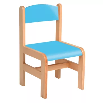 Anett szék 26 cm - kék ülés + háttámla