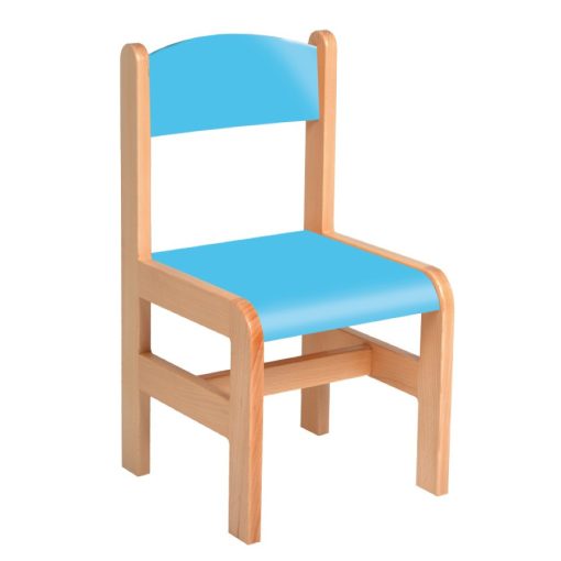Anett szék - 34 cm kék ülés és háttámla