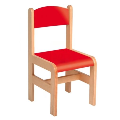 Anett szék - 34 cm piros  ülés és háttámla