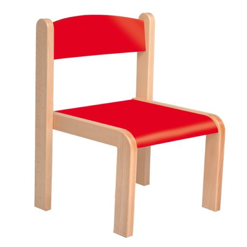 Margó szék rakasolható - 26 cm piros ülés és háttámla