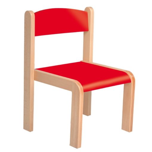 Margó szék rakasolható - 30 cm piros ülés és háttámla