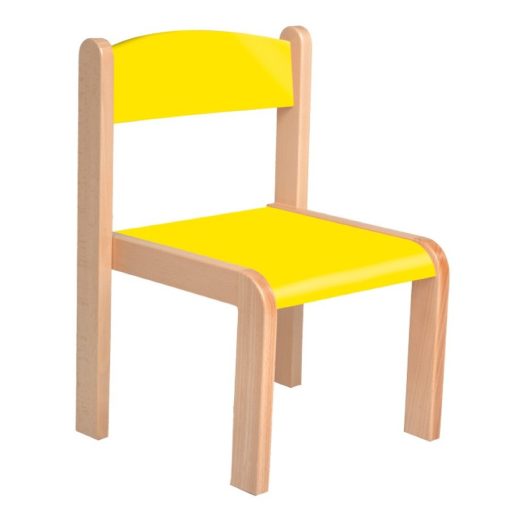Margó szék rakasolható - 30 cm sárga ülés és háttámla