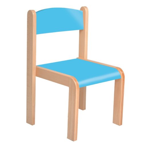 Margó szék rakasolható - 34 cm kék ülés és háttámla