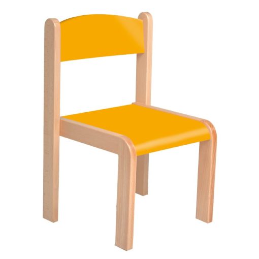 Margó szék rakasolható - 34 cm narancs ülés és háttámla