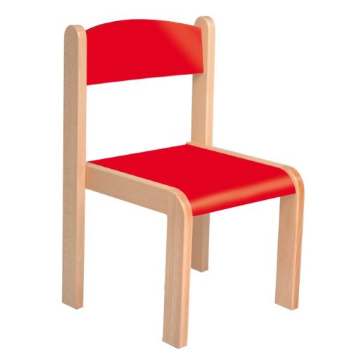 Margó szék rakasolható - 34 cm piros ülés és háttámla