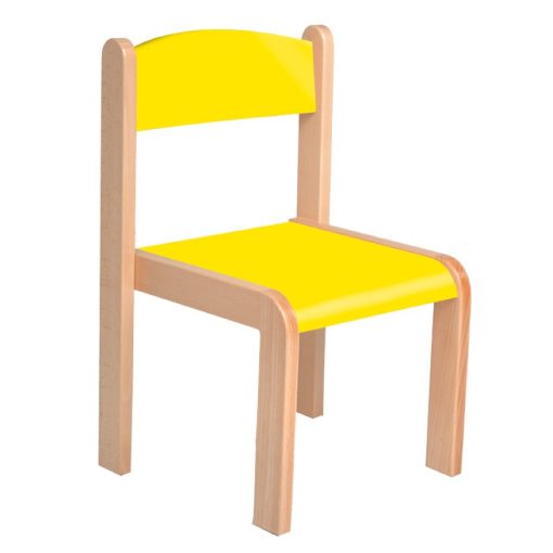 Margó szék rakasolható - 34 cm sárga ülés és háttámla