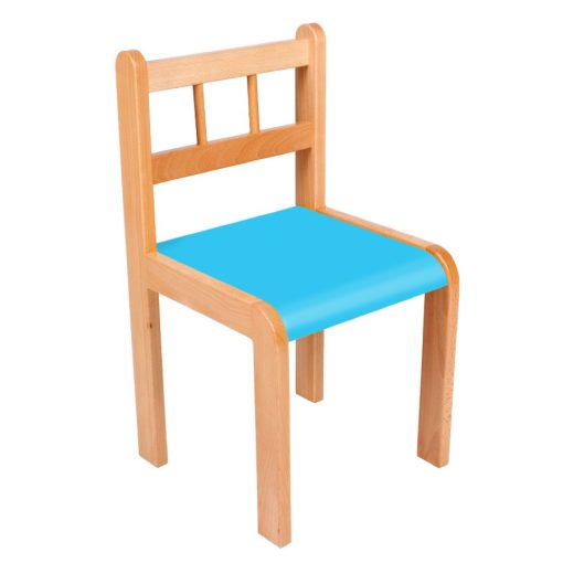 Csabi szék - 34 cm kék ülés