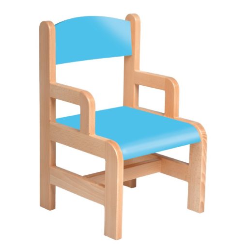 Ferkó Karfás szék - 26 cm kék ülés és háttámla