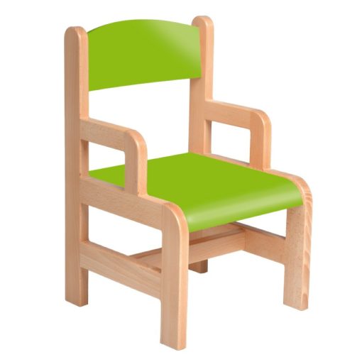 Ferkó Karfás szék - 26 cm zöld ülés és háttámla