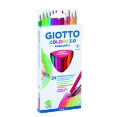   Giotto Aquarell ceruza 24 színű (átm. 3mm), lakkozott, 3 szögletű