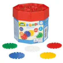 RONDI  - színes korongos 45 mm-es építőjáték, 55 darabos Lena