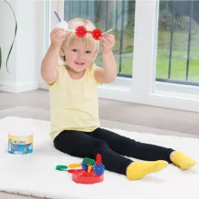 RONDI  - színes korongos 45 mm-es építőjáték, 55 darabos Lena