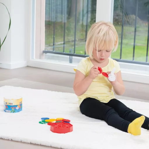 RONDI  - színes korongos 45 mm-es építőjáték, 55 darabos Lena