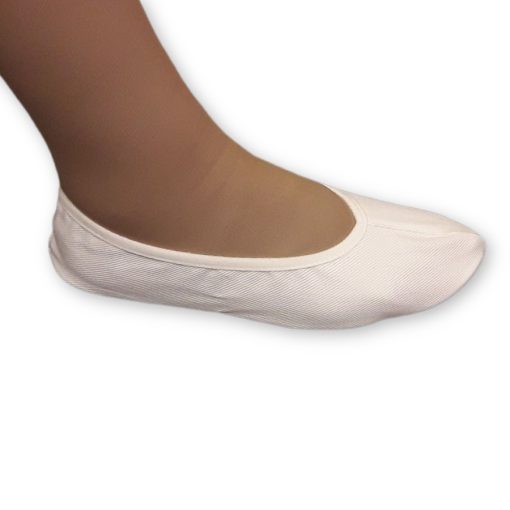 Euritmia cipő,  45 fehér tornapapucs, pánt nélküli, gumírozott talppal