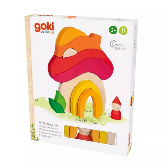 Gombaház színes fajáték (Goki) GK58359 