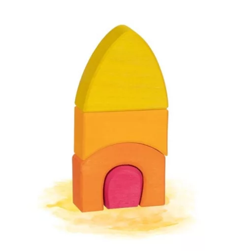 Építőpuzzle: város, színes, 36 darabos (Goki) GK58360 