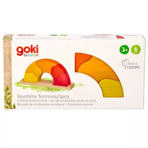 Napfelkelte faépítőjáték: színes (Goki) GK58372 