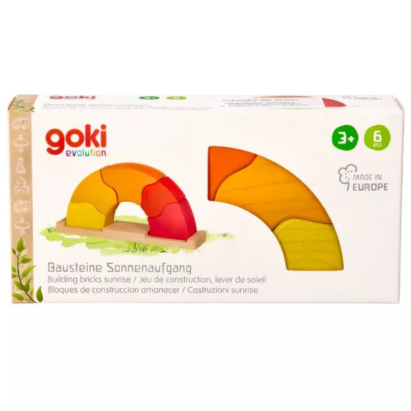Napfelkelte faépítőjáték: színes (Goki) GK58372 