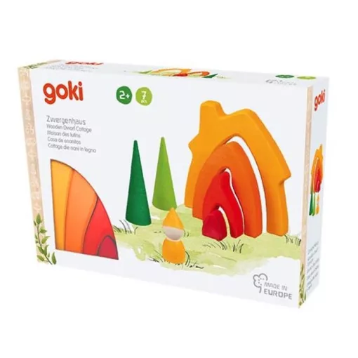Törpeházikó: színes, 7 darabos fajáték (Goki) GK58427