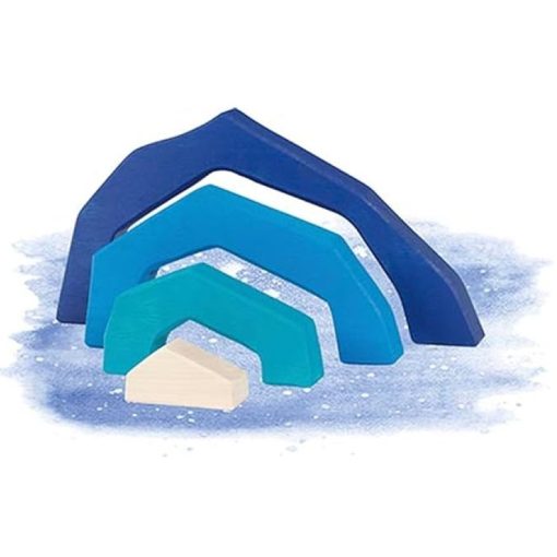 Négy évszak: faépítőjáték, színes, 25 darabos (Goki) GK58471 