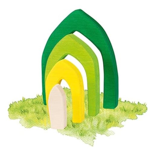 Négy évszak: faépítőjáték, színes, 25 darabos (Goki) GK58471 