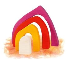 Négy évszak: faépítőjáték, színes, 25 darabos (Goki) GK58471 