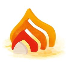 Négy évszak: faépítőjáték, színes, 25 darabos (Goki) GK58471 