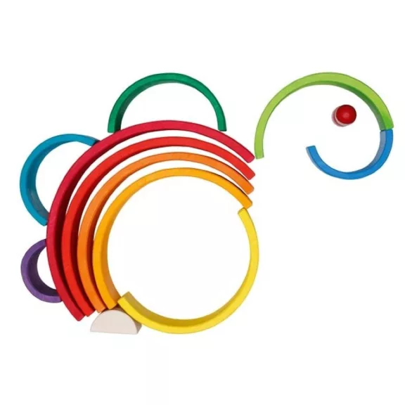 Építőjáték: szivárvány, 11 darabos (Goki) GK58478 