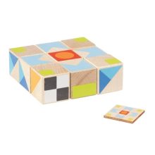 Kockakirakó: feladatkártyákkal, 9 + 25 darabos (Goki) GK58387 