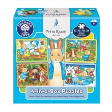 Nyúl Péter, 4 kirakó egy dobozban (4-in-a-Box Puzzles) WPR004  Orchard / Peter Rabbit™